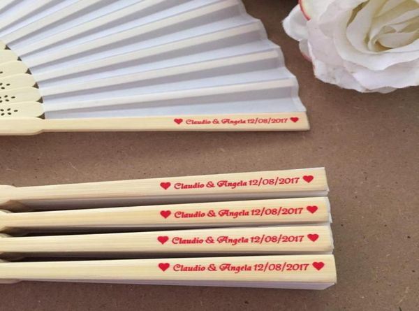50pcslot personalized bride groom039s name and date wedding silk hand fan with organza gift bags in 5colors av3812016, White
50pcslot personalized bride groom039s name and date wedding silk hand fan with organza gift bags in 5colors av3812016, White
