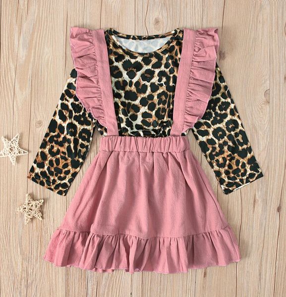 newborn baby girls kid ruffles fly sleeve leopard print and pink overall two pieces sets 2020 spring autumn clothes set 26t2017195, White
newborn baby girls kid ruffles fly sleeve leopard print and pink overall two pieces sets 2020 spring autumn clothes set 26t2017195, White