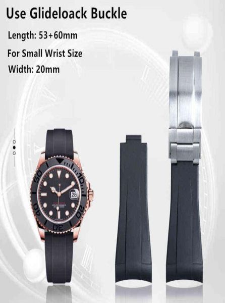 20mm rubber band black green blue adjustable fold buckle band for strap for submariner5944968, Black;brown
20mm rubber band black green blue adjustable fold buckle band for strap for submariner5944968, Black;brown