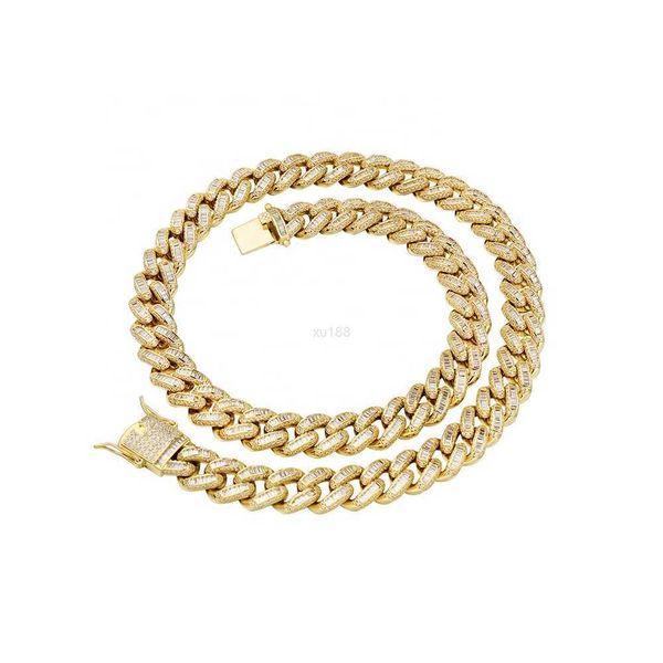 luxury hip hop 12mm 925 silver 14k gold vvs baguette moissanite pass diamond tester cuban link chain necklace
luxury hip hop 12mm 925 silver 14k gold vvs baguette moissanite pass diamond tester cuban link chain necklace