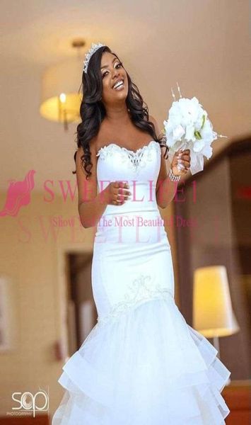 2020 south africa style mermaid wedding dresses appliques lace tiered skirts gorgeous bridal gown custom made7559676, White
2020 south africa style mermaid wedding dresses appliques lace tiered skirts gorgeous bridal gown custom made7559676, White