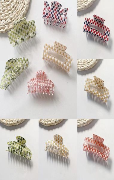 european women large acetic acid checkered pattern plaid hair claw hair clip acrylic pink green hair accessories1705183, Slivery;white
european women large acetic acid checkered pattern plaid hair claw hair clip acrylic pink green hair accessories1705183, Slivery;white
