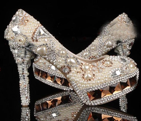 white ivory crystal and pearl round toe bridal wedding shoes diamond high heel women dress shoes gorgeous fashion lady party shoes1778676, Black
white ivory crystal and pearl round toe bridal wedding shoes diamond high heel women dress shoes gorgeous fashion lady party shoes1778676, Black