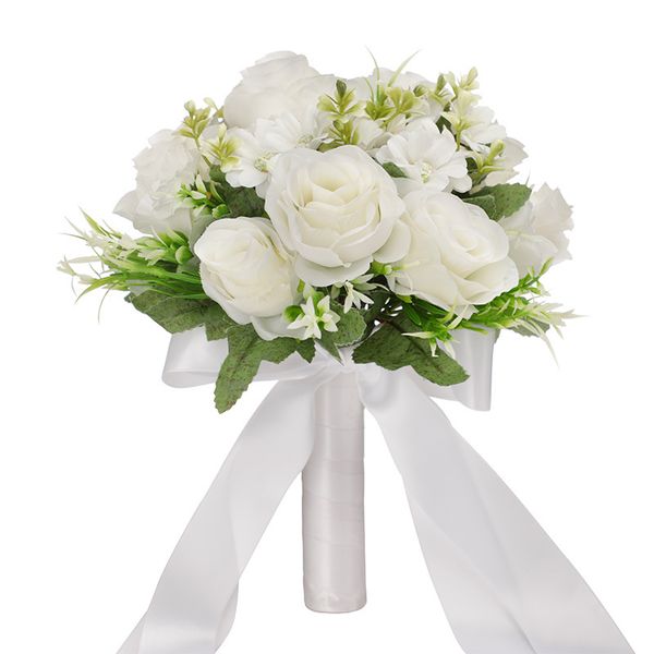 decorative flowers bride bouquet bridesmaid wedding flower white artificial roses bridal bouquets marriage accessories
decorative flowers bride bouquet bridesmaid wedding flower white artificial roses bridal bouquets marriage accessories