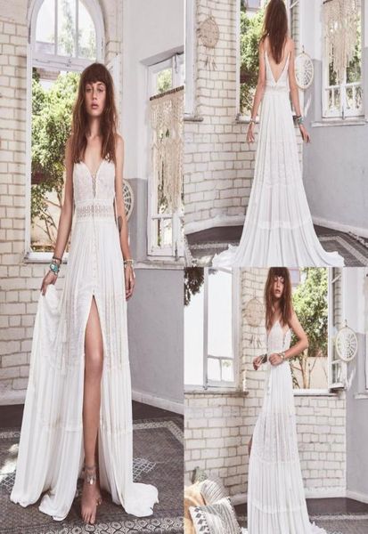 2019 gypsysis bohemian wedding dresses spaghetti lace appliqued front split a line boho wedding dress sweep train beach bridal gow5320387, White
2019 gypsysis bohemian wedding dresses spaghetti lace appliqued front split a line boho wedding dress sweep train beach bridal gow5320387, White