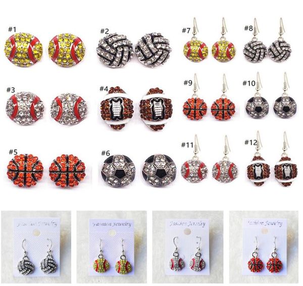 women ladies diamond earrings eardrop sports ball game softball baseball basketball ear loop bling crystal jewelry ear accessories1068699, Red;brown
women ladies diamond earrings eardrop sports ball game softball baseball basketball ear loop bling crystal jewelry ear accessories1068699, Red;brown