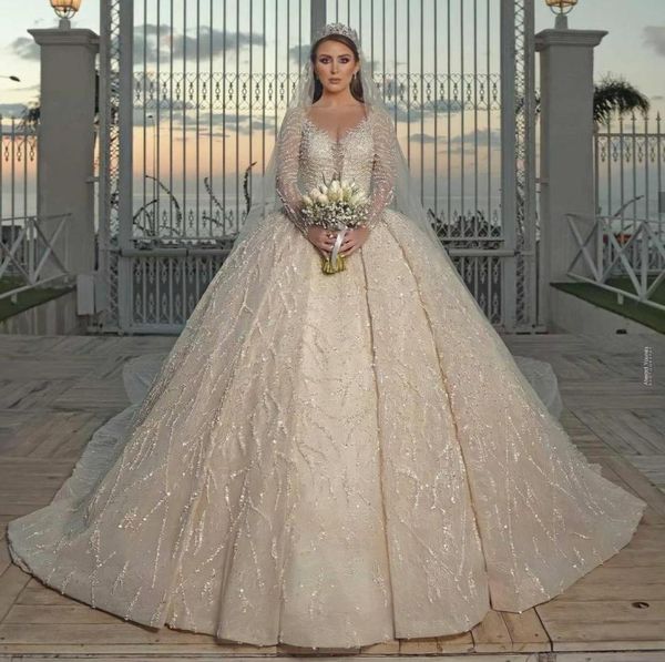 luxury ivory dubai ball gown wedding dresses long sleeve sheer v neck crystal beaded appliqued bridal gowns vestido de novias7101772, White
luxury ivory dubai ball gown wedding dresses long sleeve sheer v neck crystal beaded appliqued bridal gowns vestido de novias7101772, White