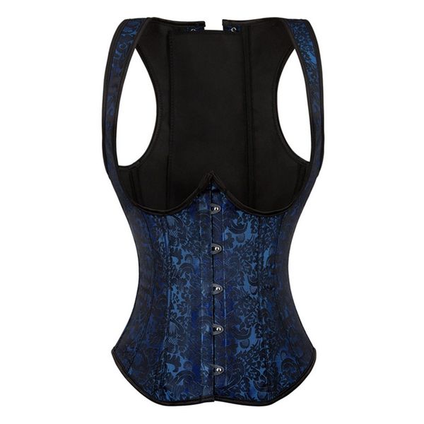 women jacquard halterneck underbust corset vest spiral steel boned body shaper waist cincher slimming corselet plus size s-6xl black white
women jacquard halterneck underbust corset vest spiral steel boned body shaper waist cincher slimming corselet plus size s-6xl black white