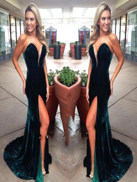 simple long mermaid prom dresses elegant strapless emerald dark green robe de soiree high split gown evening prom dress9668765, Black
simple long mermaid prom dresses elegant strapless emerald dark green robe de soiree high split gown evening prom dress9668765, Black