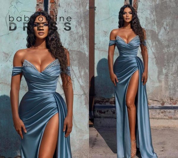 elegant off the shoulder satin mermaid evening dresses beaded ruched high split sweep train formal party arabic prom dresses bc1091813954, Black;red
elegant off the shoulder satin mermaid evening dresses beaded ruched high split sweep train formal party arabic prom dresses bc1091813954, Black;red