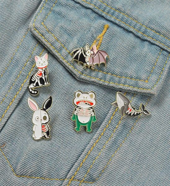 half skeleton animal enamel pins custom cat frog bat rabbit whale brooch lapel badge punk cartoon jewelry gift for friend6298540, Blue
half skeleton animal enamel pins custom cat frog bat rabbit whale brooch lapel badge punk cartoon jewelry gift for friend6298540, Blue