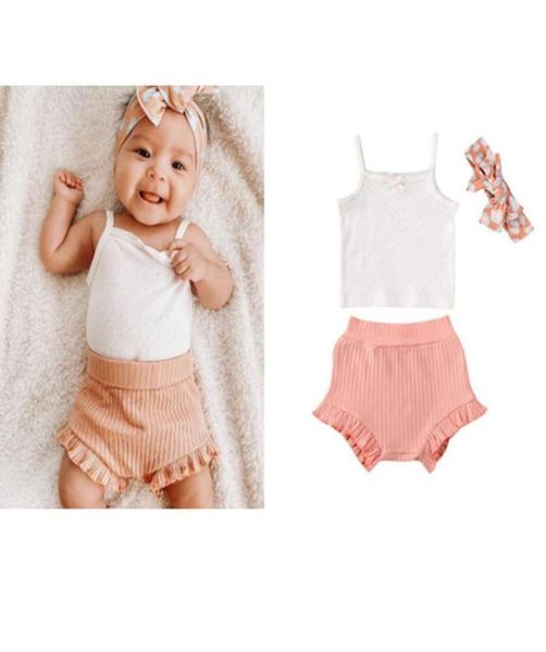 newborn baby girls summer clothes set solid vest ruffle high waisted shorts headband 3pcs set outfits 024months66733202320223, White
newborn baby girls summer clothes set solid vest ruffle high waisted shorts headband 3pcs set outfits 024months66733202320223, White
