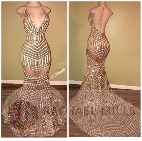 new backless gold sequined prom dresses halter neck sleeveless long mermaid occasion evening gowns 448742, Black
new backless gold sequined prom dresses halter neck sleeveless long mermaid occasion evening gowns 448742, Black