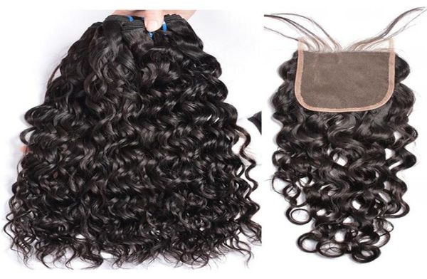 8a mink peruvian virgin hair with closure extensions 3 bundles brazilian water wave hair with 4x4 lace closure remy human hair wea5330468, Black
8a mink peruvian virgin hair with closure extensions 3 bundles brazilian water wave hair with 4x4 lace closure remy human hair wea5330468, Black