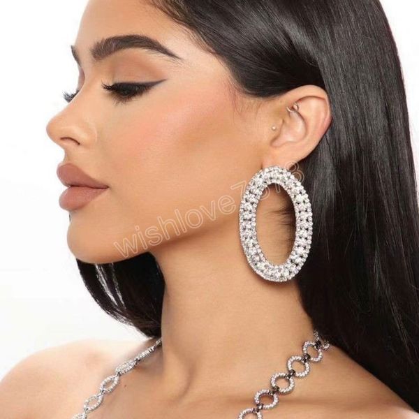 fashion shiny rhinestone circle dangle earrings for women jewelry gorgeous lady's collection earrings accessories, Silver
fashion shiny rhinestone circle dangle earrings for women jewelry gorgeous lady's collection earrings accessories, Silver