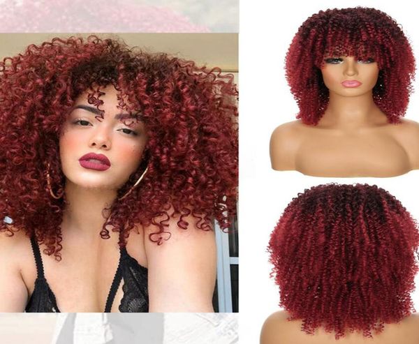 short hair afro kinky curly wigs with bangs african synthetic ombre 1 burgundy glueless wigs for black women high temperature7650126
short hair afro kinky curly wigs with bangs african synthetic ombre 1 burgundy glueless wigs for black women high temperature7650126
