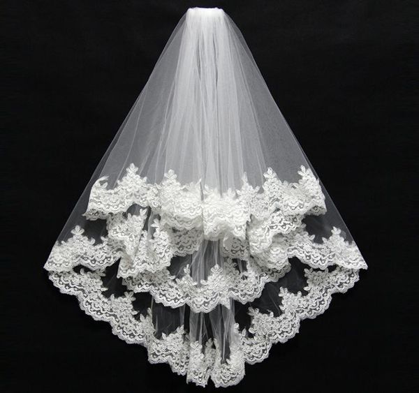 short 2 layer whole wedding veils lace edge wedding accessories bridal veil velos de novia2420911, Black
short 2 layer whole wedding veils lace edge wedding accessories bridal veil velos de novia2420911, Black