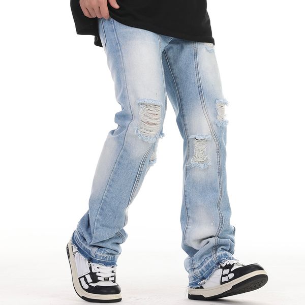 streetwear distressed hole washed blue baggy jeans men and women straight oversized ripped denim trousers cargos, Black;brown
streetwear distressed hole washed blue baggy jeans men and women straight oversized ripped denim trousers cargos, Black;brown