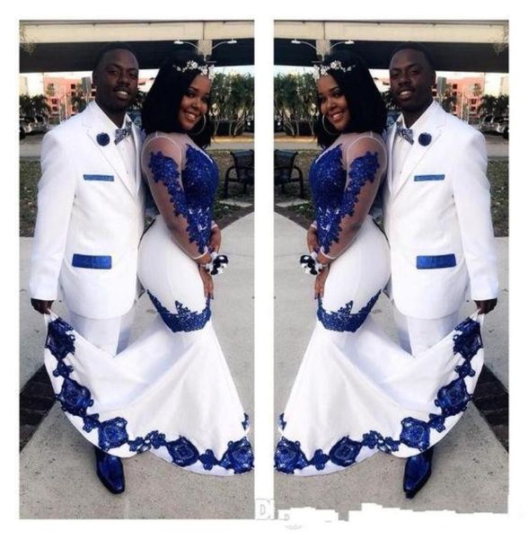 2022 white royal blue sequins lace prom evening dresses mermaid illusion long sleeve high jewel see though back party formal d7512946, Black
2022 white royal blue sequins lace prom evening dresses mermaid illusion long sleeve high jewel see though back party formal d7512946, Black