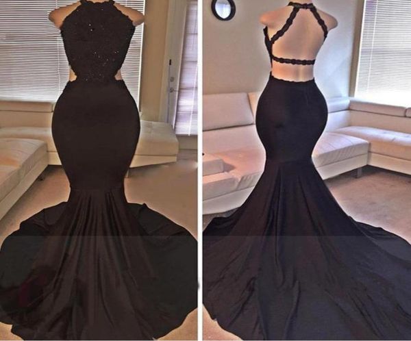 black halter satin mermaid long prom dresses lace sequins beaded backless side slit evening dresses formal party dresses1424805
black halter satin mermaid long prom dresses lace sequins beaded backless side slit evening dresses formal party dresses1424805