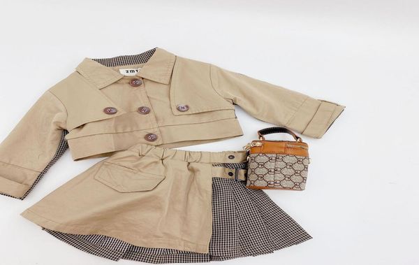 designer style kids trench coat outfits fashion new children lapel plaid patchwork khaki short trench coatpleated skirts 2pcs set4846142, White
designer style kids trench coat outfits fashion new children lapel plaid patchwork khaki short trench coatpleated skirts 2pcs set4846142, White