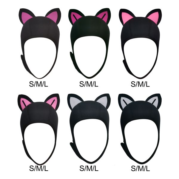 swimming caps cat ears scuba dive hood neoprene stretchable thermal surfing adjustable wetsuit cap for women kids head protection 230701
swimming caps cat ears scuba dive hood neoprene stretchable thermal surfing adjustable wetsuit cap for women kids head protection 230701