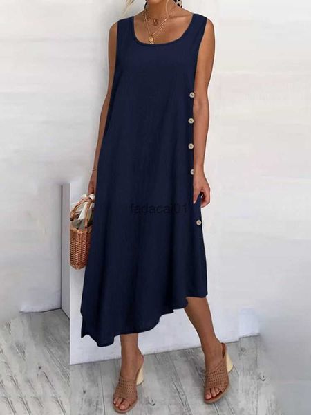 2023 women's summer long dress fashion beach sleeveless vest maxi dress casual asymmetrical sundress solid loose robes l230621, Black;gray
2023 women's summer long dress fashion beach sleeveless vest maxi dress casual asymmetrical sundress solid loose robes l230621, Black;gray