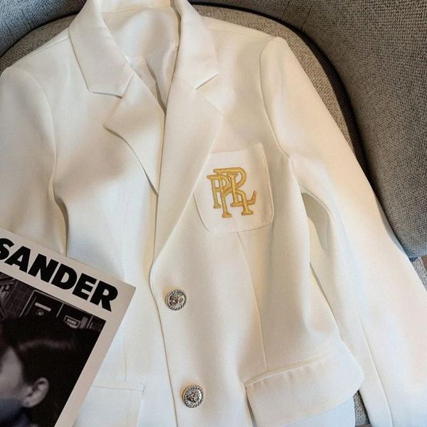 2023 womens suits blazers letter embroidery suit jacket white for women long sleeve oversized coat loose blazer office ladies black e6rl#, White;black
2023 womens suits blazers letter embroidery suit jacket white for women long sleeve oversized coat loose blazer office ladies black e6rl#, White;black