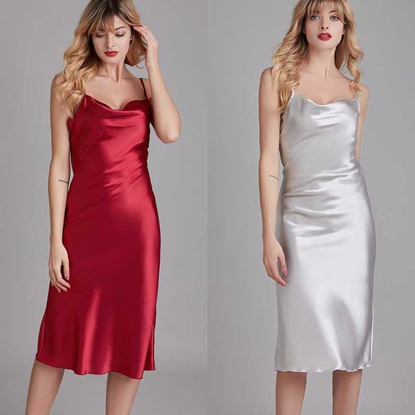 imitation silk nightshirts satin spaghetti strap chemises nightgown sleepwear dress slim pajamas for women clothes, Black;red
imitation silk nightshirts satin spaghetti strap chemises nightgown sleepwear dress slim pajamas for women clothes, Black;red