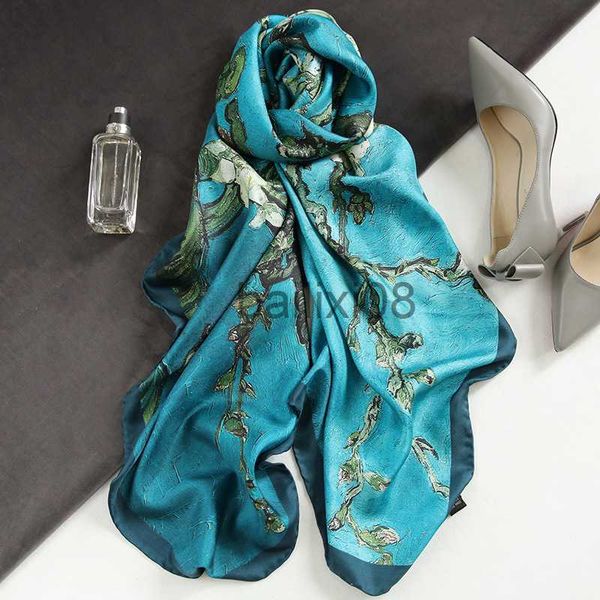 scarves spain luxury silk scarf women designer van gogh oil painting floral silk shawls pashmina ladies wraps scarves foulard new hijab j230, Blue;gray
scarves spain luxury silk scarf women designer van gogh oil painting floral silk shawls pashmina ladies wraps scarves foulard new hijab j230, Blue;gray