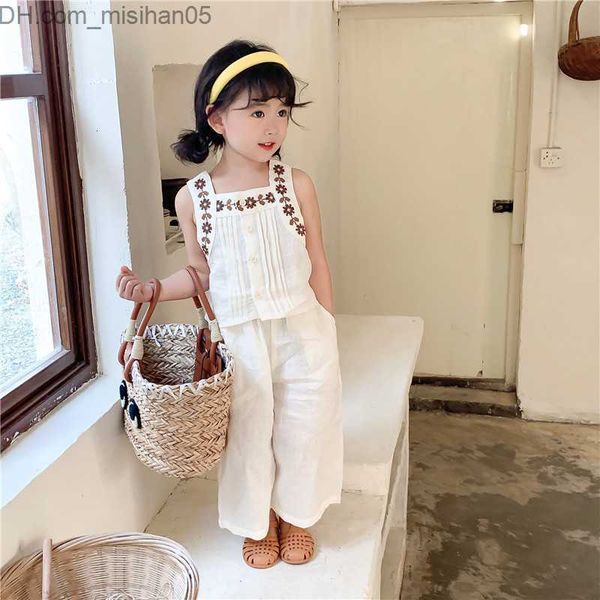 clothing sets clothing sets 1643c girls clothes sleeveless suit summer korean girl two piece embroidery vest wide leg pants kid s z230703, White
clothing sets clothing sets 1643c girls clothes sleeveless suit summer korean girl two piece embroidery vest wide leg pants kid s z230703, White