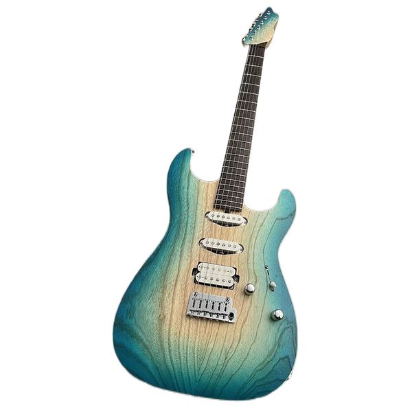 factory customized log blue moire electric guitar with beautiful sound quality 
factory customized log blue moire electric guitar with beautiful sound quality