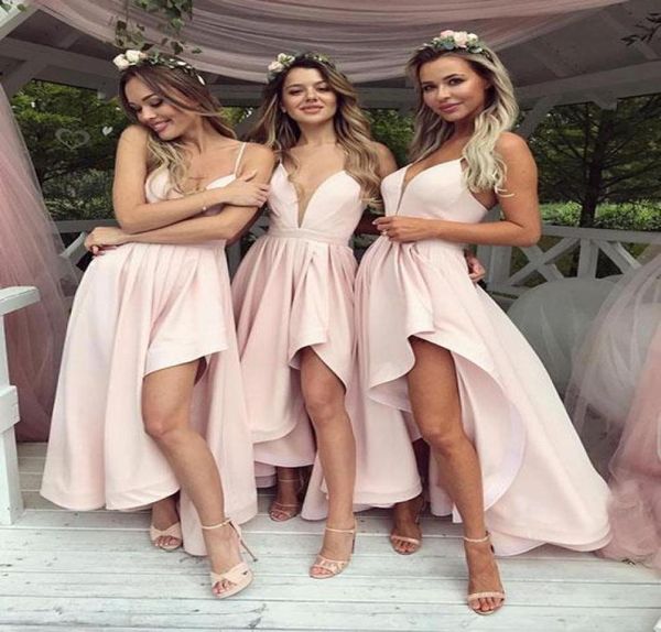 2022 blush pink high low party bridesmaid dresses deep v neck with spaghetti straps a line satin backless country style prom dress1352031, Black
2022 blush pink high low party bridesmaid dresses deep v neck with spaghetti straps a line satin backless country style prom dress1352031, Black