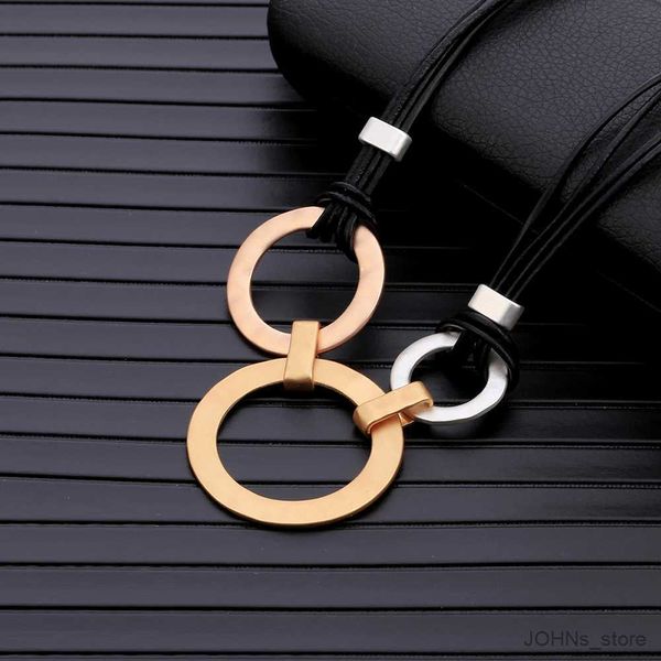 pendant gold silvery pendant for women geometric statement necklace layered leather chain fashion jewelry gift r230703, Silver
pendant gold silvery pendant for women geometric statement necklace layered leather chain fashion jewelry gift r230703, Silver