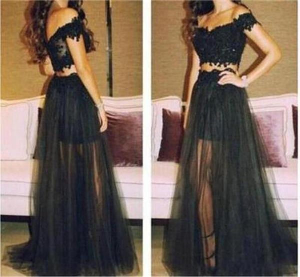 fashionable prom dresses cute new style long black two pieces see through unique party gowns lace off shoulder evening dresses onl3867243
fashionable prom dresses cute new style long black two pieces see through unique party gowns lace off shoulder evening dresses onl3867243