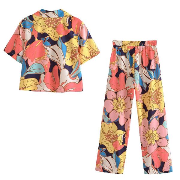 pants women's 2022 fashion new printed suit collar short sleeve shirt casual retro female chic + elastic waist trousers suit mujer, White
pants women's 2022 fashion new printed suit collar short sleeve shirt casual retro female chic + elastic waist trousers suit mujer, White