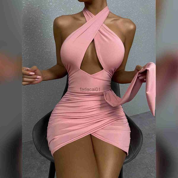 summer halter cross night club dress for women backless cutout pleated mini party dress sleeveless buttocks bodycon dress l230621, Black;gray
summer halter cross night club dress for women backless cutout pleated mini party dress sleeveless buttocks bodycon dress l230621, Black;gray