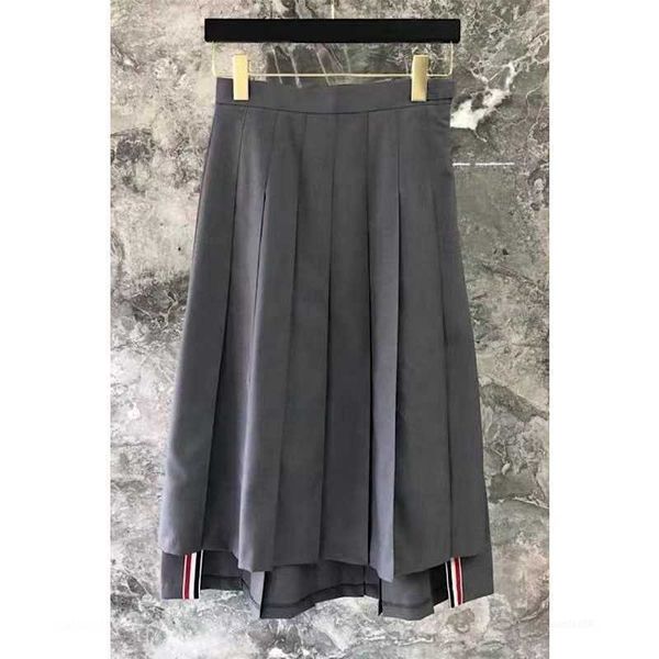 tb mid-length skirt new gray pleated suit skirt high-waisted thin long skirt with short front and back long irregular skirtwomen, Black
tb mid-length skirt new gray pleated suit skirt high-waisted thin long skirt with short front and back long irregular skirtwomen, Black