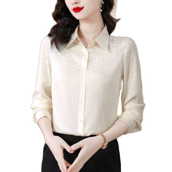 jacquard satin pink lapel shirt women's designer fashion runway button up blouses business silk formal shirts 2023 elegant back to scho, White
jacquard satin pink lapel shirt women's designer fashion runway button up blouses business silk formal shirts 2023 elegant back to scho, White