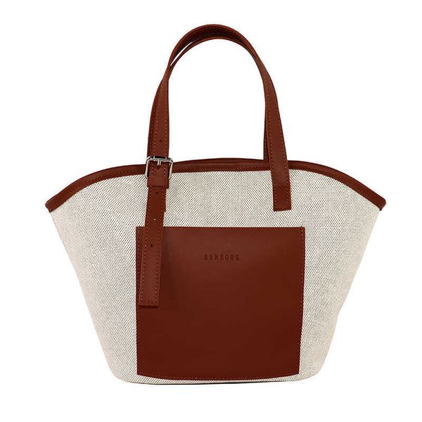 australian canvas splicing pu vegetable basket women's bag portable cotton linen woven bag brown leather bucket tote bag
australian canvas splicing pu vegetable basket women's bag portable cotton linen woven bag brown leather bucket tote bag