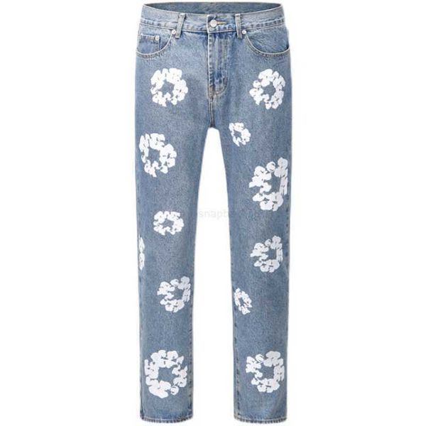 jeans high men's street denim tears style kapok washed straight jeans men's fashion vintage loose pants kmzt, Blue
jeans high men's street denim tears style kapok washed straight jeans men's fashion vintage loose pants kmzt, Blue