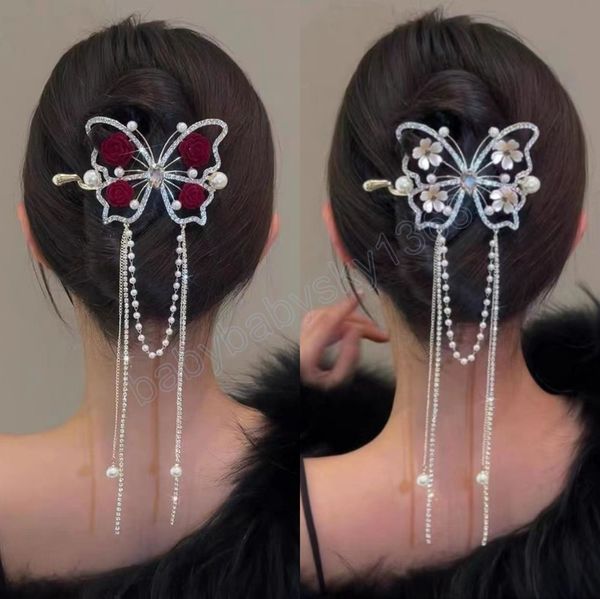 fashion butterfly tassel hairpin female retro elegant one word hairpin ponytail buckle hair clip headwear summer accessories, Slivery;white
fashion butterfly tassel hairpin female retro elegant one word hairpin ponytail buckle hair clip headwear summer accessories, Slivery;white