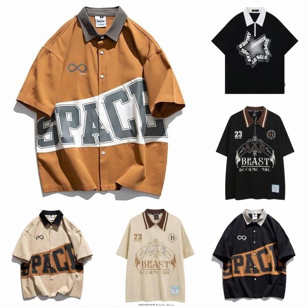 23 men increase plus polo shirt fashion women's t-shirt summer new short sleeve brand designer plus tees luxury mens womens half sle 75, Black;brown
23 men increase plus polo shirt fashion women's t-shirt summer new short sleeve brand designer plus tees luxury mens womens half sle 75, Black;brown