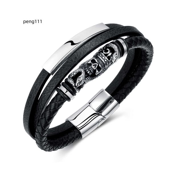 jewelry stylish personality vintage viking skull men multilayer genuine leather bracelets, Silver
jewelry stylish personality vintage viking skull men multilayer genuine leather bracelets, Silver