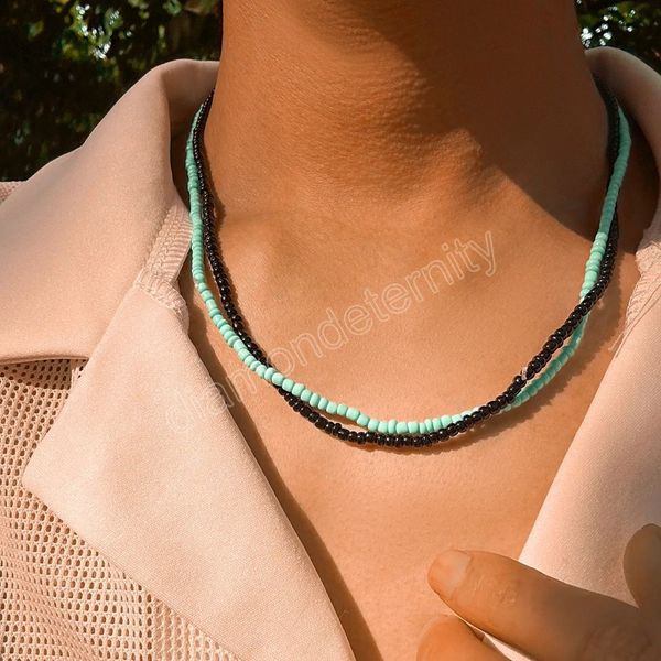 layered black and blue small seed beads choker necklace for men trendy collar on neck accessories fashion jewelry male gift, Golden;silver
layered black and blue small seed beads choker necklace for men trendy collar on neck accessories fashion jewelry male gift, Golden;silver