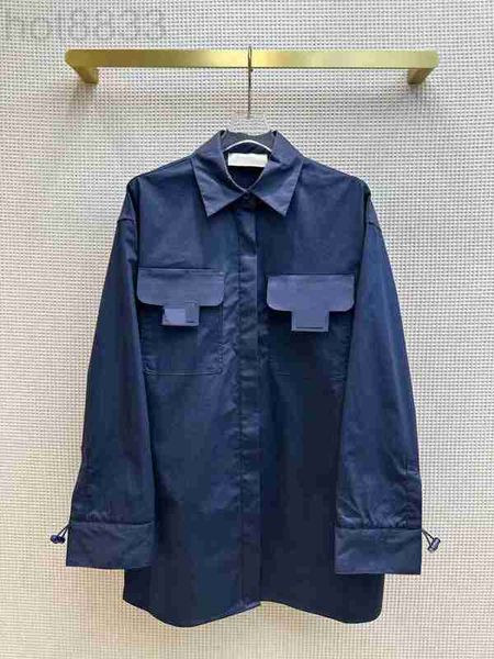 women's blouses & shirts designer 23 spring/summer fashionable and handsome letter flip pocket drawstring cuffs casual loose medium len, White
women's blouses & shirts designer 23 spring/summer fashionable and handsome letter flip pocket drawstring cuffs casual loose medium len, White
