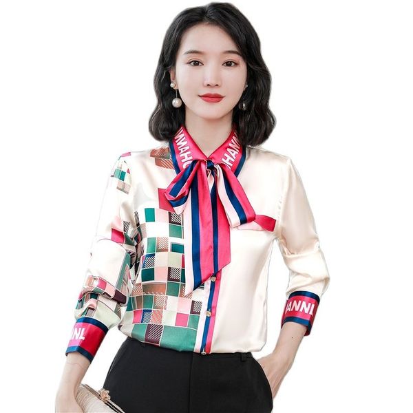 vintage lapel tie up bow white satin blouses designer women button front shirt back to school print blouses 2023 long sleeve business lady
vintage lapel tie up bow white satin blouses designer women button front shirt back to school print blouses 2023 long sleeve business lady