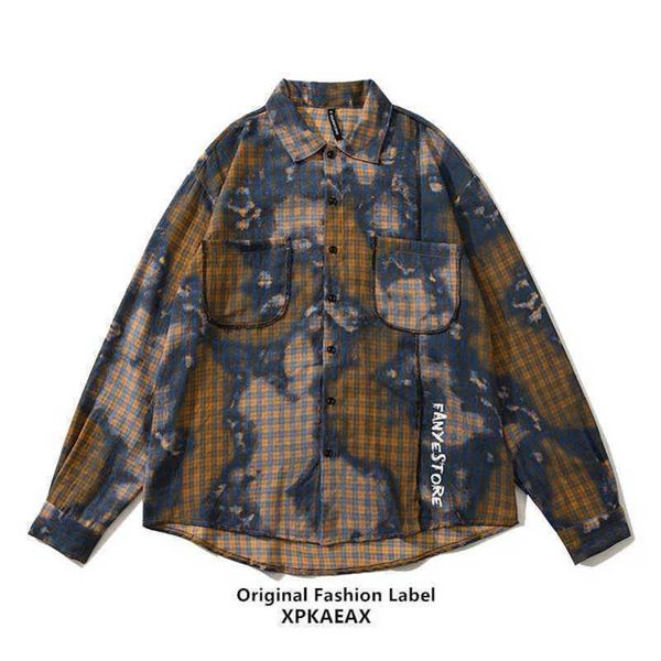 men polo original fashion brand tie dyed shirt men's spring and autumn american street style oversize long sleeve shirt coat, White;black
men polo original fashion brand tie dyed shirt men's spring and autumn american street style oversize long sleeve shirt coat, White;black