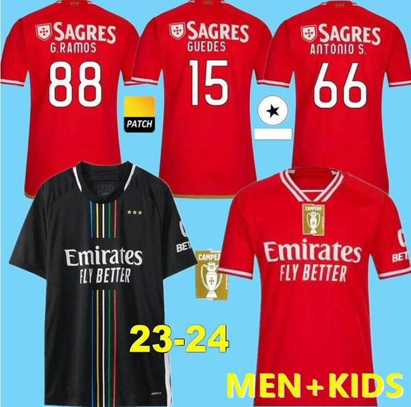 23 24 fans player benfica soccer jerseys seferovic waldschmidt everton pizzi rafa darwin g.ramos 2023 otamendi home away men kids kit footba, Black;yellow
23 24 fans player benfica soccer jerseys seferovic waldschmidt everton pizzi rafa darwin g.ramos 2023 otamendi home away men kids kit footba, Black;yellow