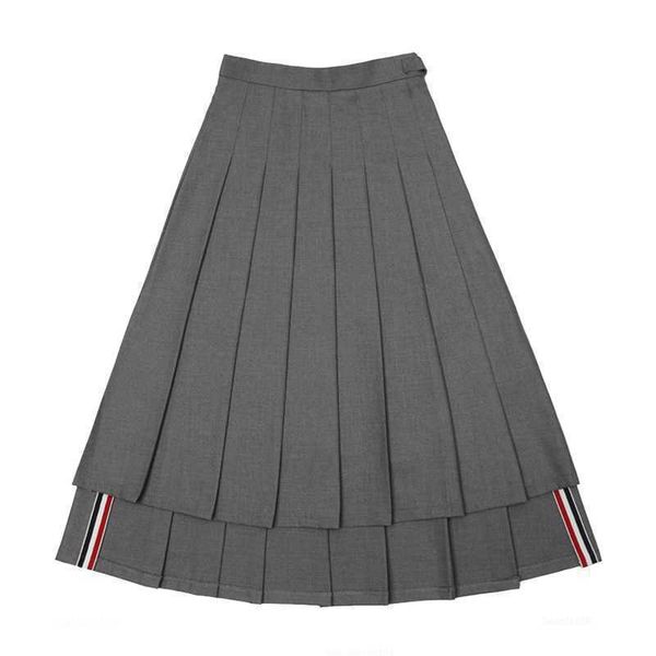 korean fashion tb college style women skirt 2023 autumn retro high waist pleated midi skirts y2k classic striped a-line faldas, Black 
korean fashion tb college style women skirt 2023 autumn retro high waist pleated midi skirts y2k classic striped a-line faldas, Black